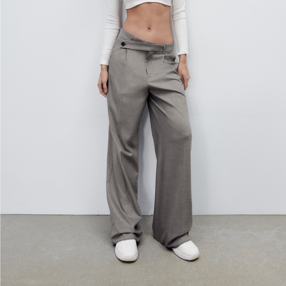 ZARA Assymetrical Waist Trouser Sz M, NWT